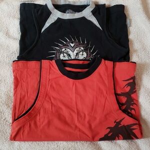 Kids' Graphic Tank Tops in Black and Orange